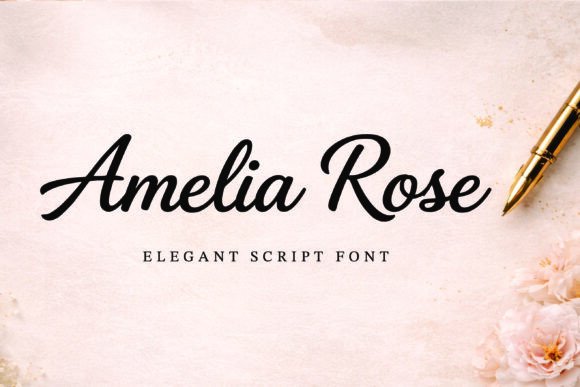 Amelia Rose Font: Elegant Script for Editorial Design