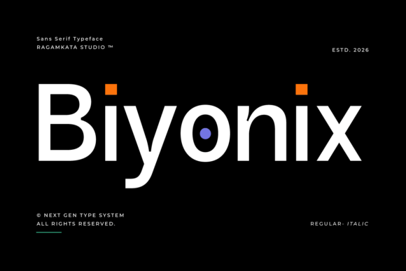 Biyonix Font for Creative Makers