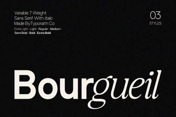 Bourgueil Font for Creative Makers