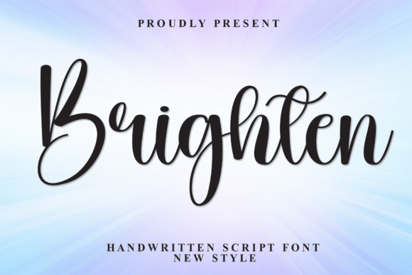 Brighten Font: Luminous Script for Digital Design