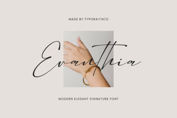 Evanthia Font: Elegant Handwritten Style