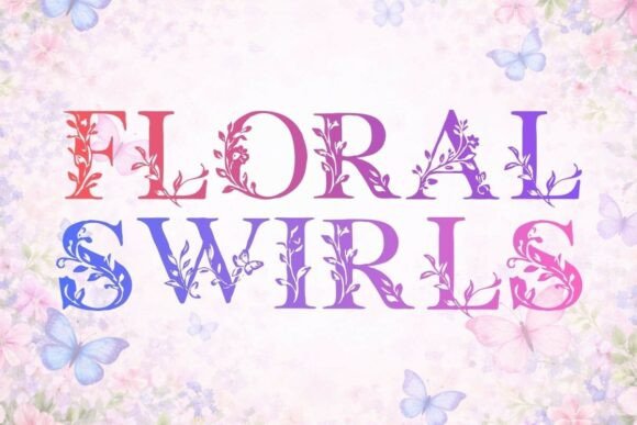 Floral Swirls Font for Elegant Branding