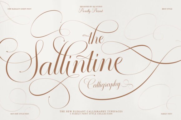 Sallintine Font: Elegant Script for Editorial Design