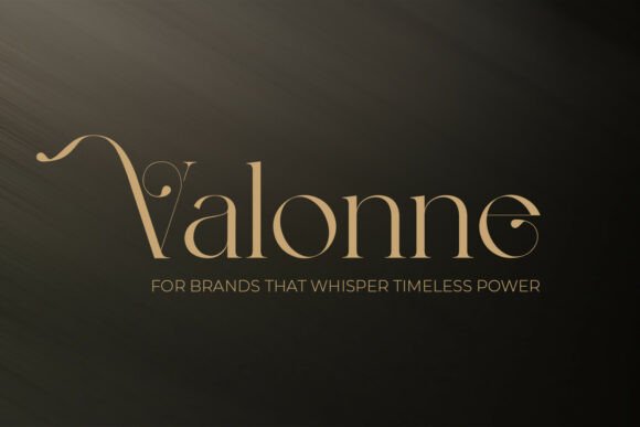 Valonne Font: Timeless Elegance for Designers