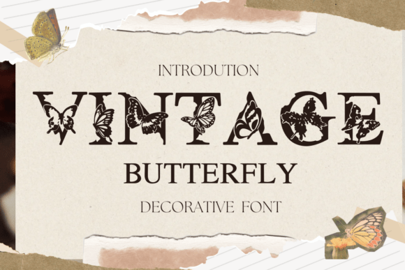 Vintage Butterfly Font