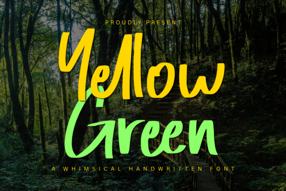 Yellow Green Font for Creative Design